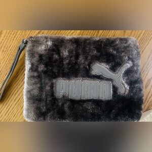 Puma Charcoal Faux Fur Throw